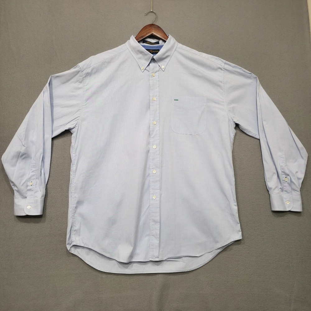 Tommy Hilfiger Golf Men's Blue Long Sleeve Button Up Shirt Size XL